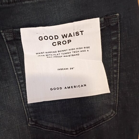Good American Good Waist Skinny Cropped Jeans - Picture 3 of 6